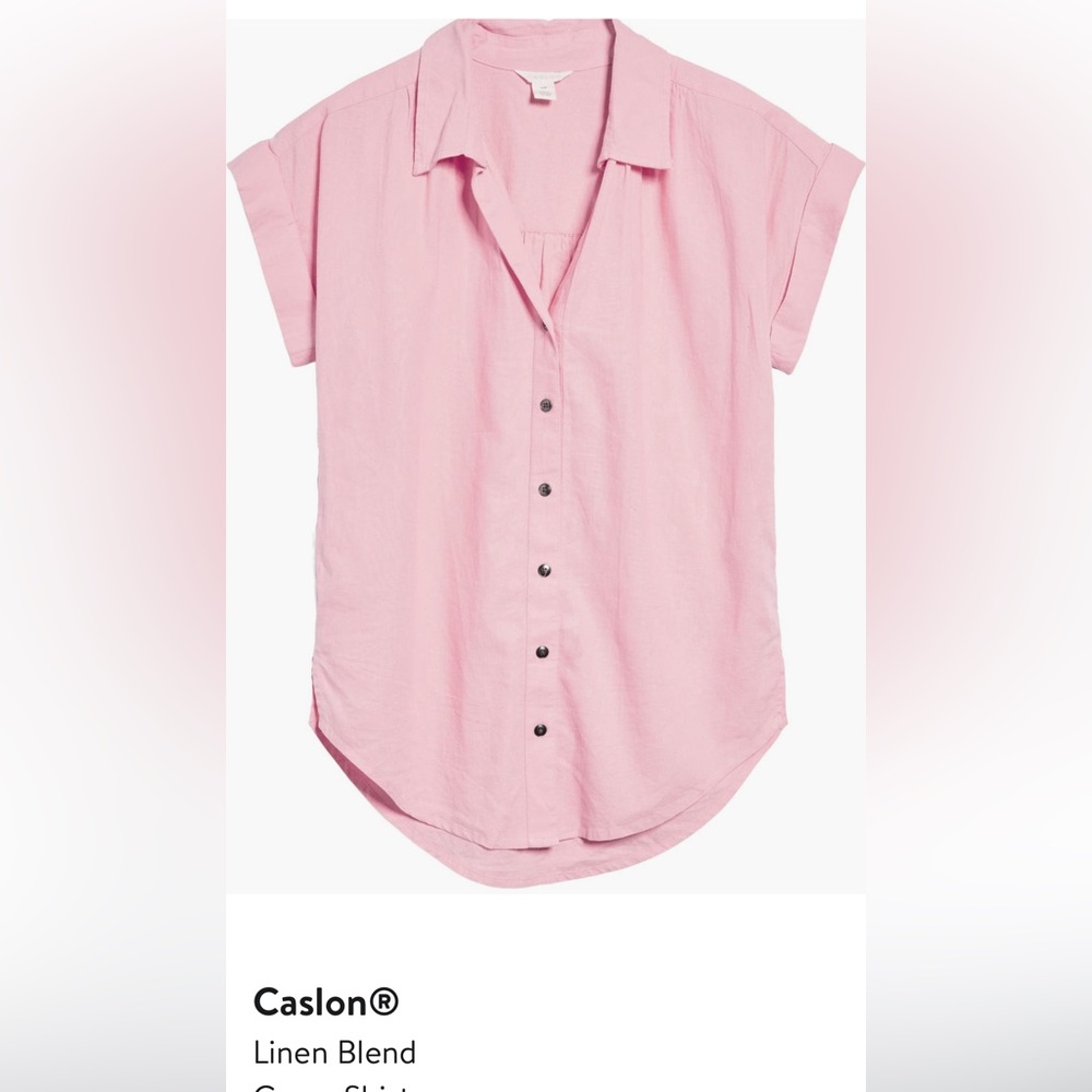 Caslon Light Pink Casual Button Down Shirt